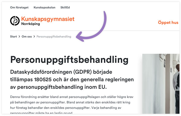 3 klicksregeln - Breadcrumbs - Limetta Digitalbyrå 3 klicksregeln - Breadcrumbs - Limetta Digitalbyrå