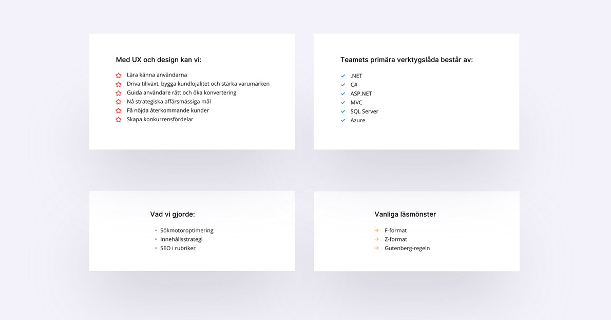 Skapa konverterande listor på webben - Punktlistor - Limetta Digitalbyrå Skapa konverterande listor på webben - Punktlistor - Limetta Digitalbyrå